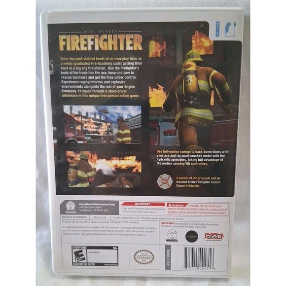 Real Heroes Firefighter Nintendo Wii 2009 w/ Manual - Picture 2 of 4